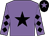 Mauve, black star, diamonds on sleeves, black cap, mauve star (Mrs M E Verity)