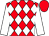 Red & white diamonds, white sleeves, red cap (Three Sevens Syndicate)