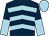 Dark blue, light blue chevrons, halved sleeves, light blue cap (Bluebuyu)