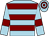 Light blue, maroon hoops and armlets (Mr D G Staddon)