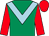 Emerald green, light blue chevron, red sleeves & cap (Pipe Down Syndicate)