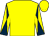 Yellow, yellow and dark blue diabolo on sleeves (Ebury Racing 4)