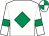 White, emerald green diamond and armlets, quartered cap (Burns Farm Racing)