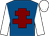 Royal blue, maroon cross of lorraine, white sleeves and cap (Mr R Foulquies)