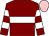 MAROON, WHITE hoop, hooped sleeves, PINK cap (Mr M Kehoe)