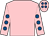 Pink, royal blue spots on sleeves, royal blue spots on cap (Seamus McConnon)