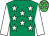 Emerald green, white stars, white sleeves, em green cap, white stars (Sean O'Brien)