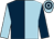 Light blue & dark blue halved, sleeves reversed, hooped cap (P Reilly & C Reilly)