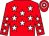 Red, white stars, hooped cap (Mr Edgar Allen)