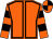 Orange, black seams, hooped sleeves, quartered cap (Ruth Jefferson Racing Club)