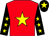 Red, yellow star, black sleeves, yellow stars, black cap, yellow star (Mr Damien G Wingrove)