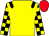 Yellow, black epaulets, black and yellow check sleeves, red cap (Popham, Rogers)