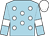 Light blue, white spots, armlets and cap (Mrs J F Bury)