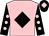 Pink, black diamond, black sleeves, pink spots, black cap, pink diamond (Mrs K Heard)