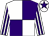 White and purple (quartered), striped sleeves, white cap, purple star (Mr T L Parry)