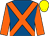Royal blue, orange cross belts and sleeves, yellow cap (Mrs Jane Dwyer)