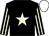 Black, beige star, striped sleeves, WHITE CAP (Lions Mouth Racing Club)