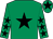 Emerald green, black star, black stars on sleeves, black star on cap (Defying The Odds Syndicate)