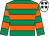 Emerald Green & Orange hooped, white cap, black stars (John P McManus)