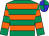 Emerald Green & Orange hooped, emerald green & blue quartered cap (John P McManus)