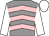 Grey, pink chevrons, white sleeves and cap (Mr Frank Jarvey)