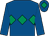 Royal blue, emerald green triple diamond and diamond on cap (Mr G D Hake)
