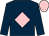 Dark blue, pink diamond, pink cap (Mrs Nicola McGreavy)