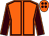 Orange, brown seams, brown sleeves, orange seams, orange cap, brown spots (Aldridge Racing Partnership And Partne)