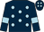 Dark blue, light blue spots and armlets (Mrs J Rees)