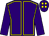 Purple, yellow seams, purple sleeves, yellow spots on cap (Mrs C Hassett)