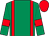Emerald green, red braces, armlets and cap (Mr Johnnie Lightfoot)