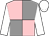 Pink and grey (quartered), white sleeves and cap (The One More Sleep Racing Syndicate)