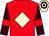 Red, beige diamond, brown sleeves, red armlets, beige and brown hooped cap (Mr Patrick Gallagher)