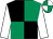 Emerald green & black quartered, white sleeves, white & emerald green quartered cap (Shauna Carroll & Daniel Givens)