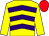 Yellow & purple chevrons, yellow sleeves, red cap (Francis Daly)