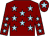 Maroon, light blue stars, maroon cap, light blue star (Mr M Lynch)