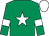 Emerald green, white star, armlets and cap (Mrs Eliisa Morgan Joseph)