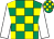Emerald green & yellow check, white sleeves, emerald green & yellow check cap (Poor Mans Syndicate)