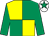 Emerald green & yellow quartered, emerald green sleeves, white cap, emerald green star (Mrs J Kealy)