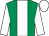Emerald green, white stripe, sleeves and cap (Porterhouse Ltd J Goddard)