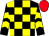 Black and yellow check, chevrons on sleeves, red cap (Cynthia Smith And Radlett Racing)