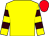 Yellow, yellow & brown hooped sleeves, red cap (John Clarke)