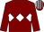 Maroon, white triple diamond, striped cap (M O Cullinane)