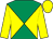 Yellow & emerald green diabolo, yellow sleeves & cap (S McParlan)