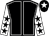 Black, white seams, white sleeves, black stars, black cap, white star (Sky Tenor Racing Syndicate)