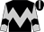 Black, silver chevron hoop, black chevron on silver sleeves, silver stripe on black cap (Eddie Wong Ming Chak & Wong Leung Sau Hing)