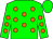 Green, orange dots, green cap (Meehan And Petika Stables, Llc)