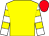 Yellow, white and yellow hooped sleeves, red cap (Mrs K T Carter)