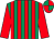 Emerald green & red striped, red sleeves, quartered cap (A Shiels & Donal Gavigan & Niall Reilly)