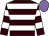 Brown & white hoops, mauve cap (Exors of the Late Ms Jean Corrigan)
